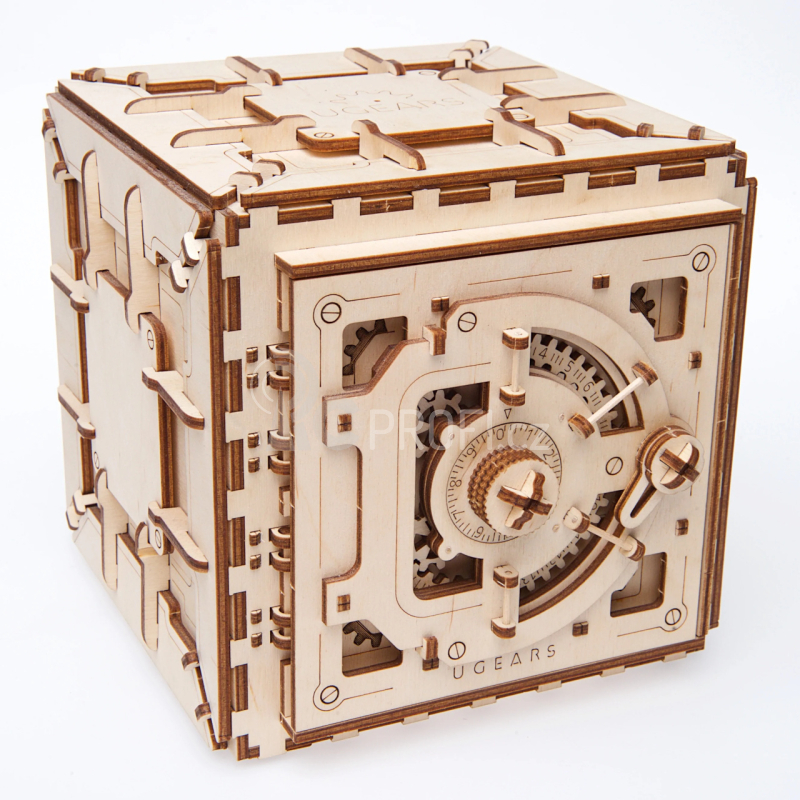 Ugears 3D dřevěné mechanické puzzle Trezor