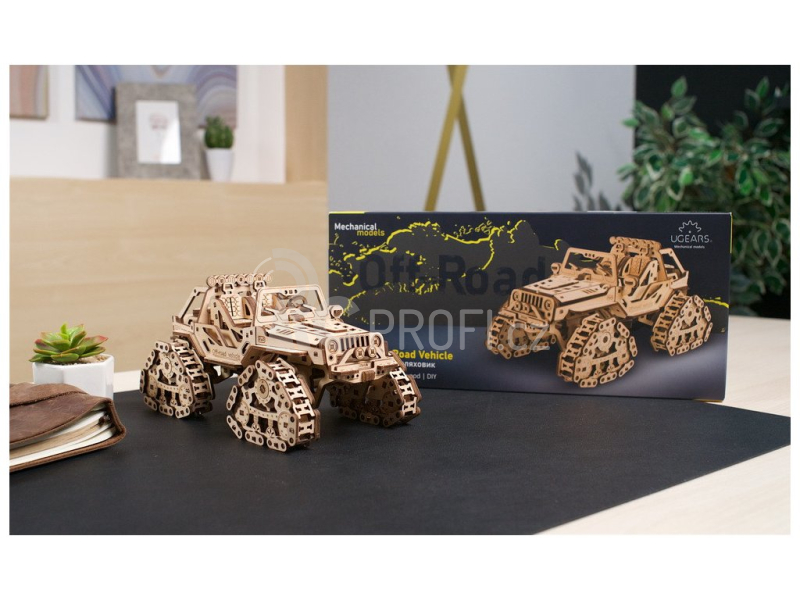 Ugears 3D dřevěné mechanické puzzle Triceratops