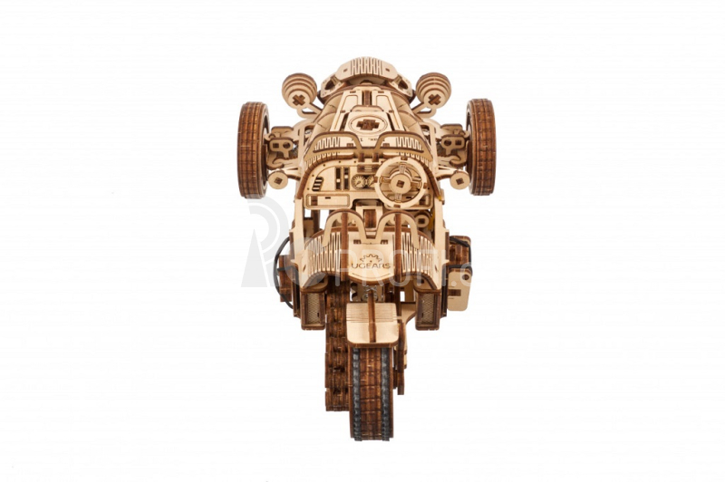 Ugears 3D dřevěné mechanické puzzle Tříkolka UGR-S