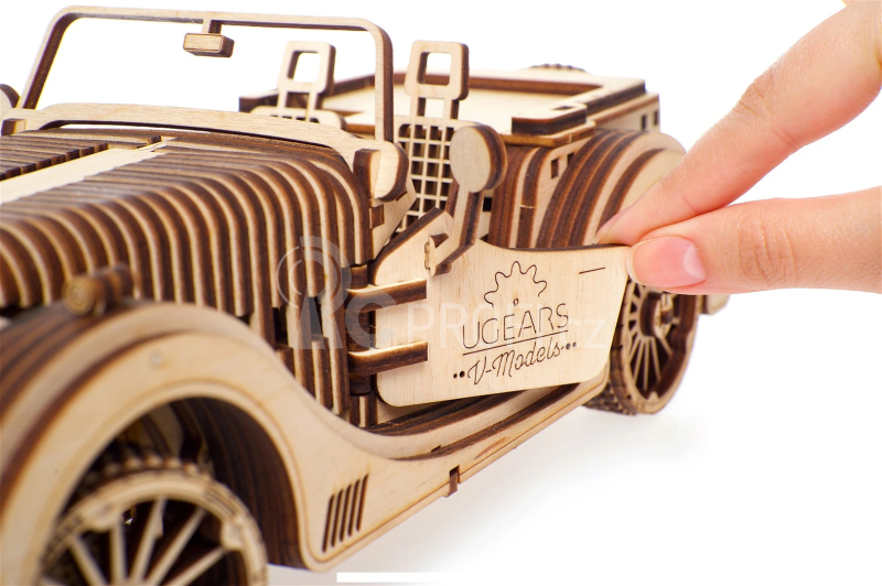 Ugears 3D dřevěné mechanické puzzle VM-01 Auto (roadster)