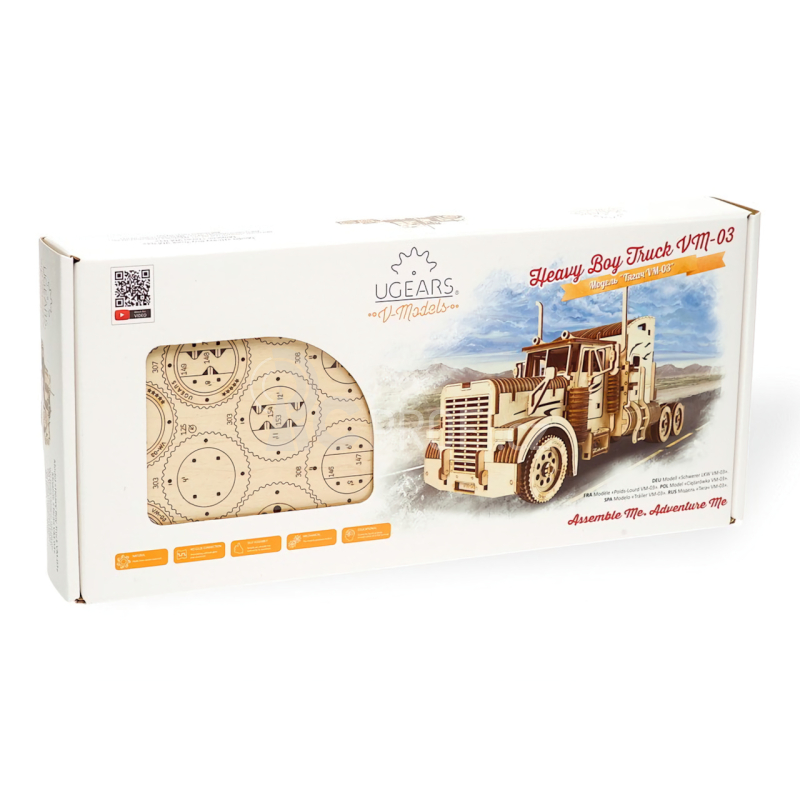 Ugears 3D dřevěné mechanické puzzle VM-03 Tahač Heavy Boy