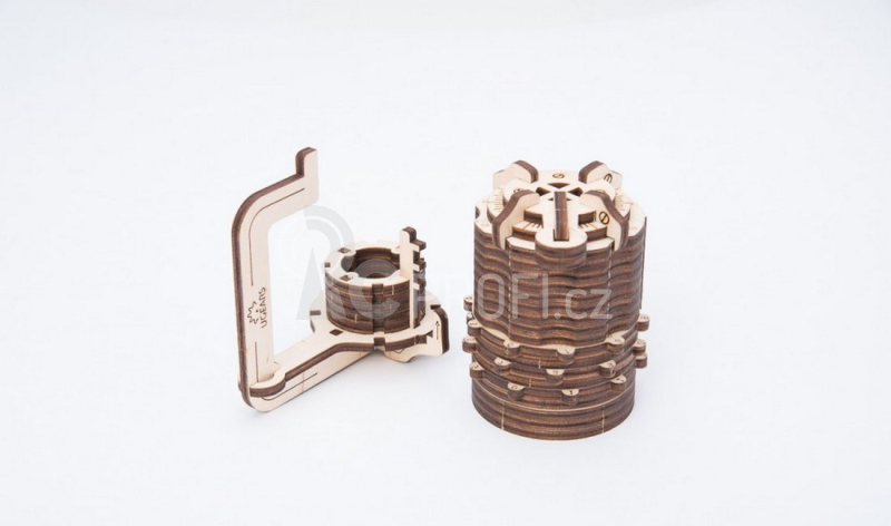 Ugears 3D dřevěné mechanické puzzle Zámek