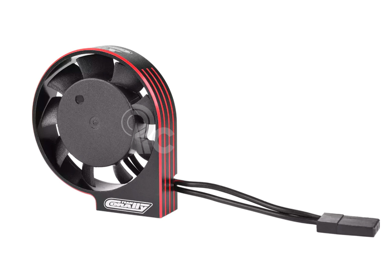 Ultra High Speed hliníkový větráček 40mm, černo/červený - 6-8,4V - konektor BEC černý
