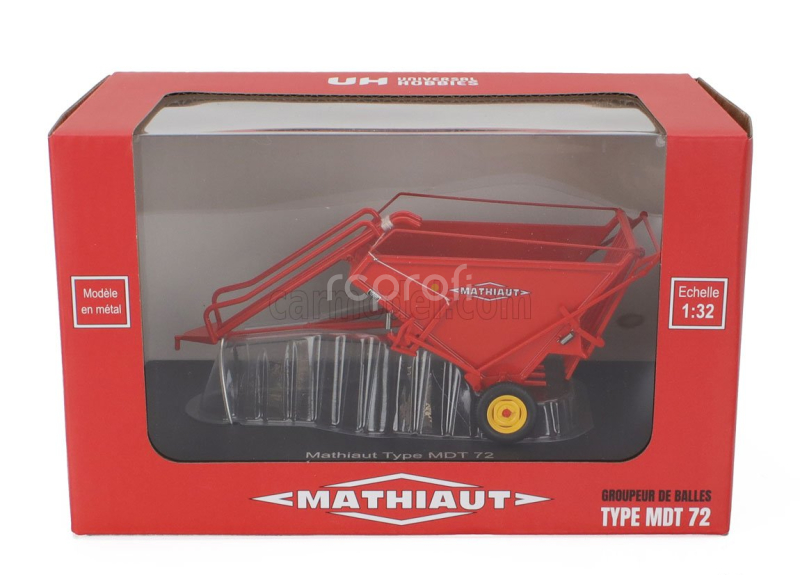 Universal hobbies Accessories Mathiaut Mdt 72 - Small Bale Collecting Cart 1:32 Red