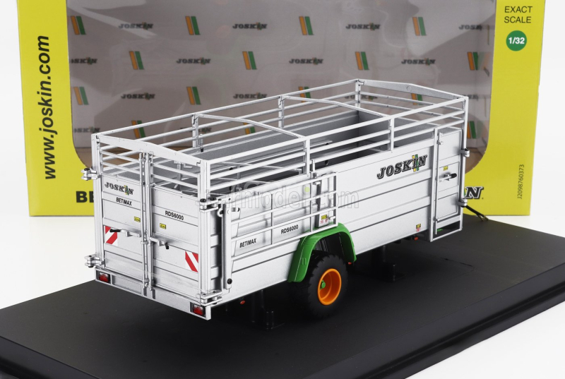 Universal hobbies Joskin Betimax Rds7500 Trailer Livestock Transporter - Carrello Trasporto Animali 1:32 Silver