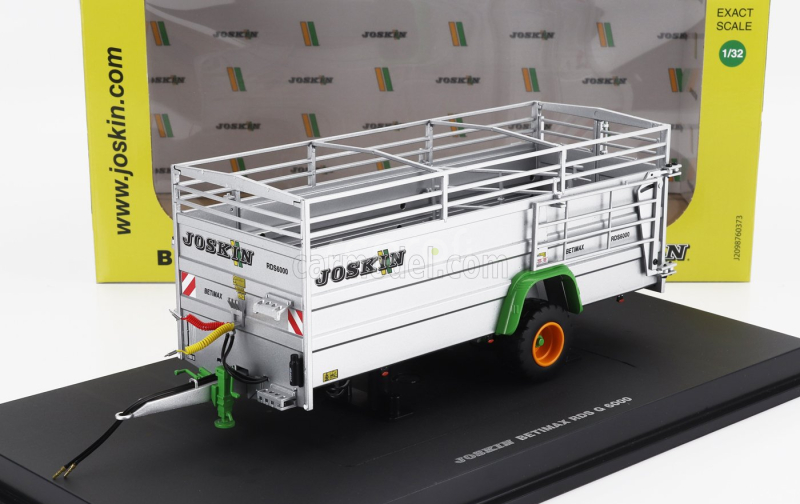 Universal hobbies Joskin Betimax Rds7500 Trailer Livestock Transporter - Carrello Trasporto Animali 1:32 Silver