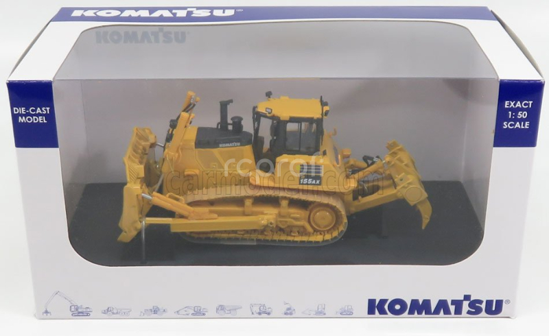 Universal hobbies Komatsu D155ax Bulldozer Ruspa Cingolata - Scraper Tractor 1:50 Žlutá Černá