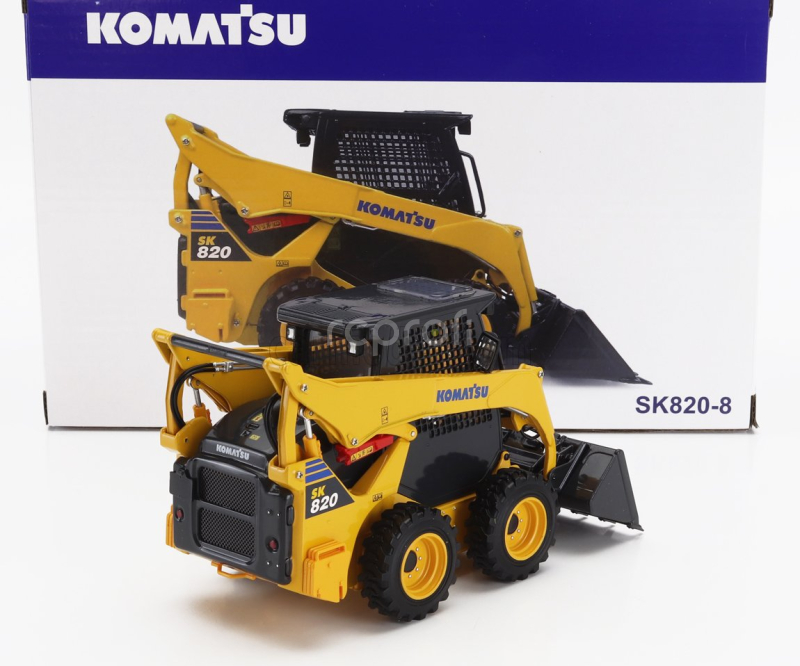 Universal hobbies Komatsu Sk820 Ruspa Gommata - Scraper Tractor 1:32 Žlutá Černá