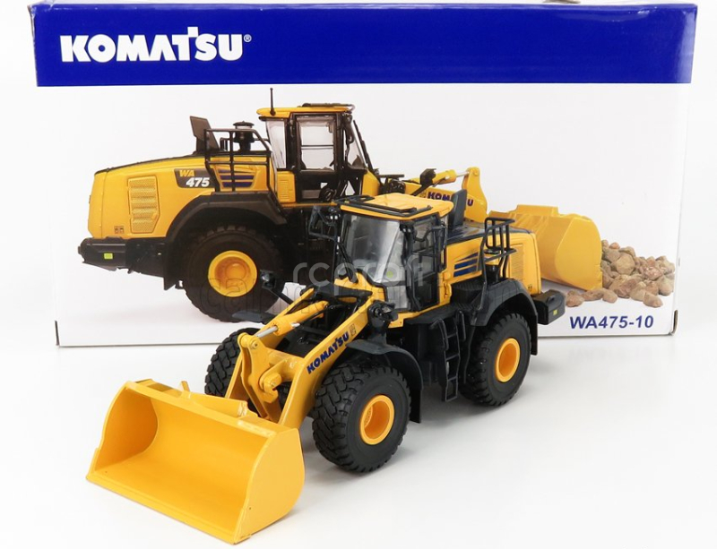Universal hobbies Komatsu Wa475-10 Ruspa Gommata - Scraper Tractor 1:50 Žlutá Černá