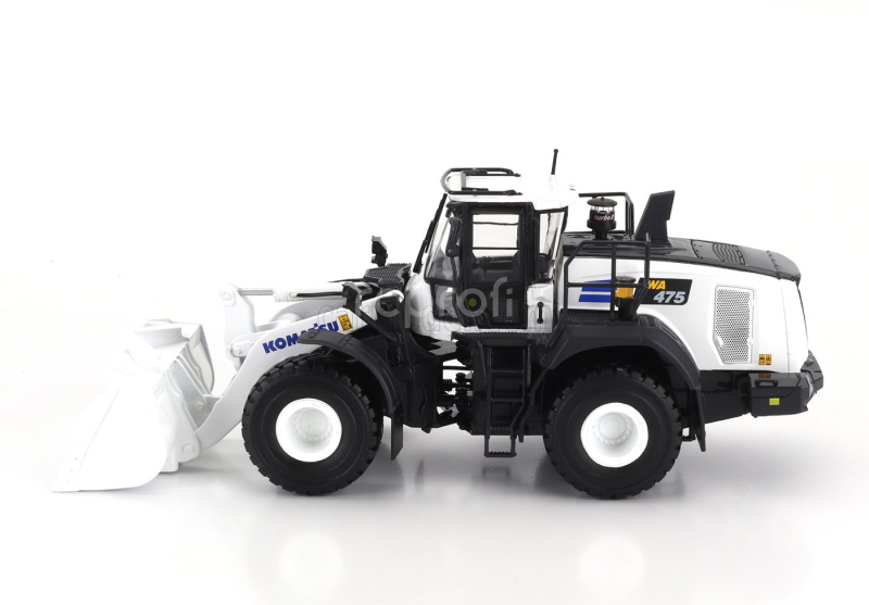 Universal hobbies Komatsu Wa475-10 Ruspa Gommata Tractor Scraper 2010 1:50 Bílá Černá