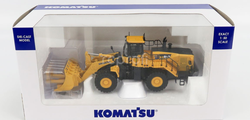 Universal hobbies Komatsu Wa600 Ruspa Gommata - Scraper Tractor 1:50 Žlutá Černá