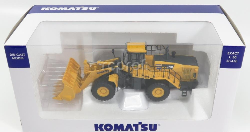 Universal hobbies Komatsu Wa600 Ruspa Gommata - Scraper Tractor 1:50 Žlutá Černá