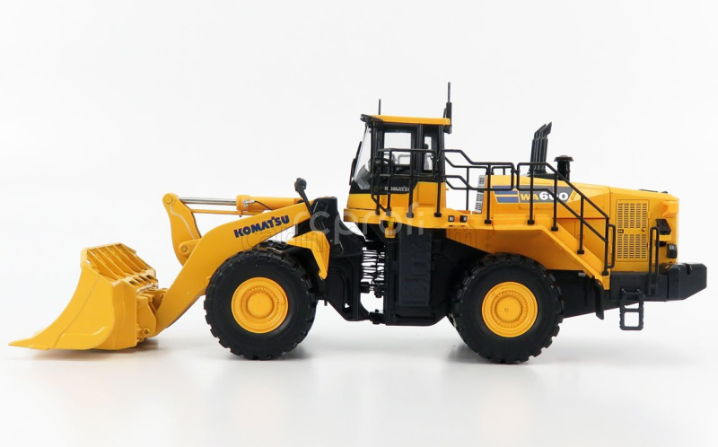 Universal hobbies Komatsu Wa600 Ruspa Gommata - Scraper Tractor 1:50 Žlutá Černá