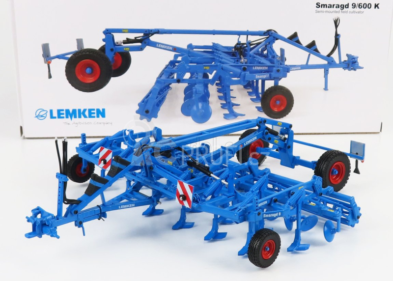 Universal hobbies Lemken Smaragd 9/600k - Semi-mounted Field Cultivator 1:32 Blue