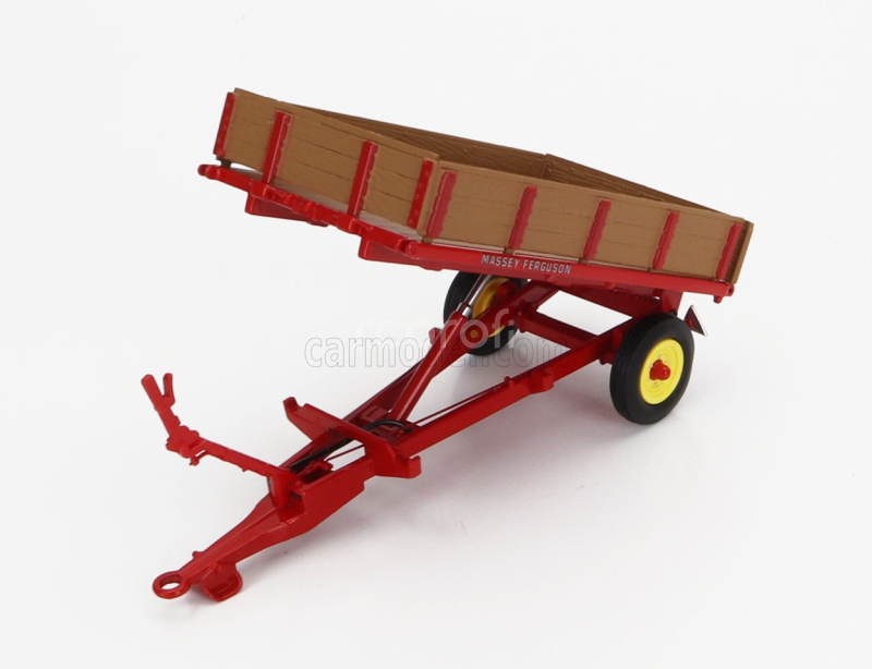Universal hobbies Massey ferguson Mf 3ton Trailer  - Tipping Bed With Drop Sides 1:32 Red Wood