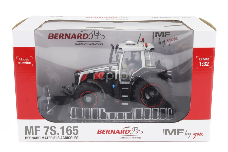 Universal hobbies Massey ferguson Mf7s.165 Tractor 2022 1:32 Stříbrná Černá