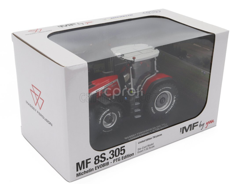 Universal hobbies Massey ferguson Mf8s.305 Tractor 2022 1:32 Červená Černá Šedá