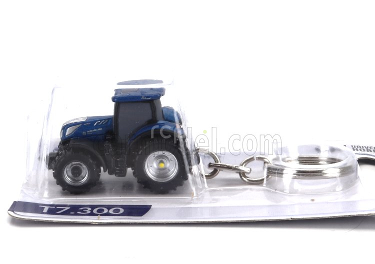 Universal hobbies New holland Portachiavi - Keyring T7.300 Tractor 2020 - Cm. 4.0 1:87 Modrá Černá Stříbrná