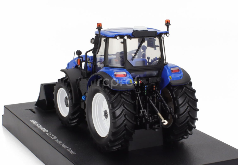 Universal hobbies New holland T5.120 Tractor With Front Scraper 2018 1:32 Modrá Černá
