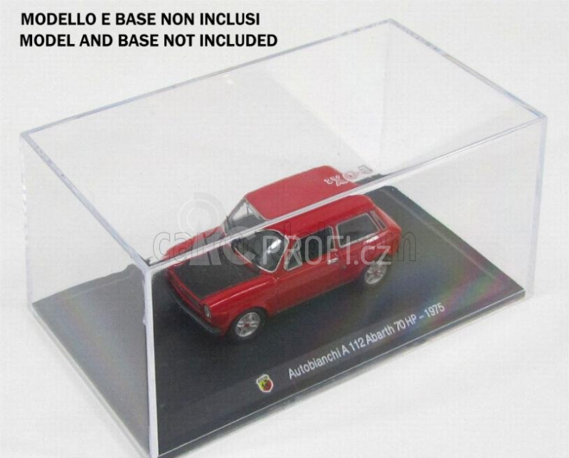 Vetrina display box Vetrina display box Box For Edicola ( Base Not Included ) Lungh.cm 14.1 X Largh.cm 8.2 X Alt.cm 6.7 (altezza Interna Cm 6.6) For Base Type Lancia Collection - Abarth Collection - Mille Miglia Collection And Other.. 1:43 Plastový Displej
