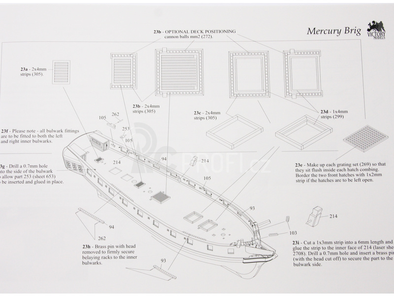 VICTORY MODELS ruská briga 1819 1:64 kit