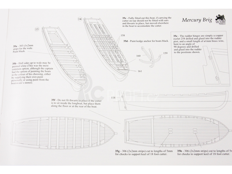 VICTORY MODELS ruská briga 1819 1:64 kit