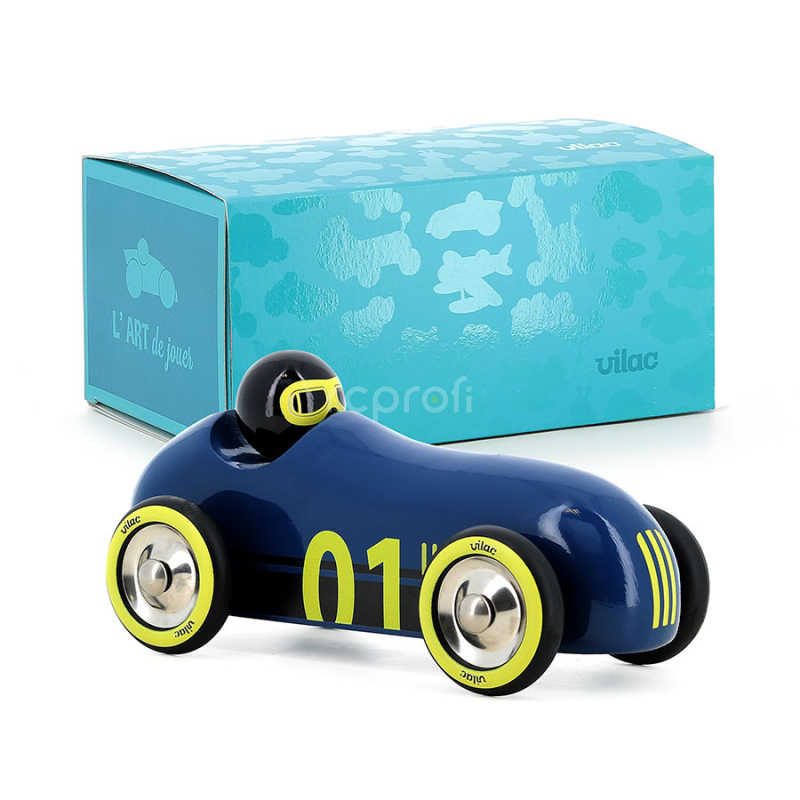 Vilac Dřevěné auto Old Sport Compet tmavě modré