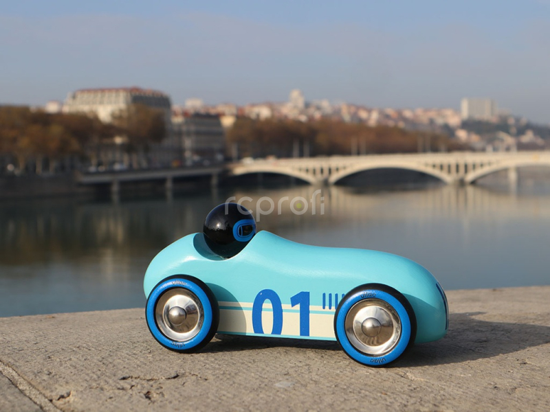 Vilac Dřevěné auto Old Sport Compet tyrkysové