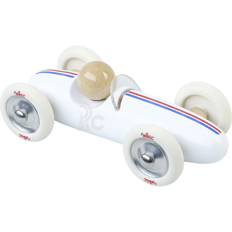 Vilac Dřevěné auto velké Grand prix vintage bílé