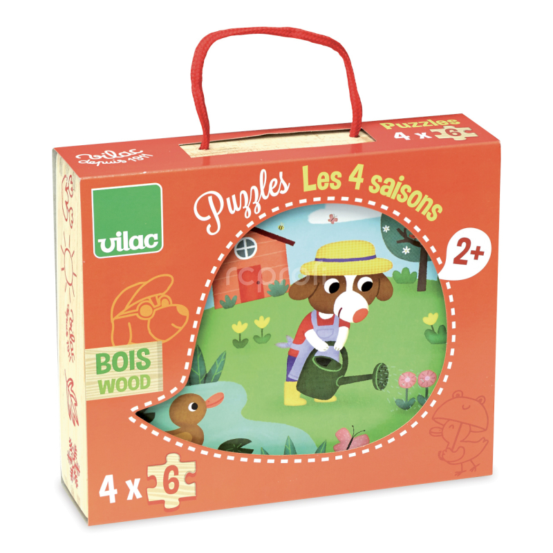Vilac Dřevěné puzzle 4 období - poškozený obal