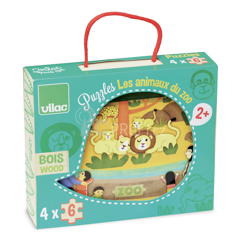 Vilac Dřevěné puzzle Zoo