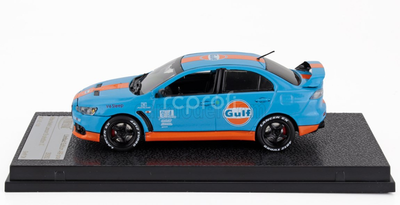Vitesse Mitsubishi Lancer Evolution X Gulf Livery 2008 1:43 Světle Modrá Oranžová