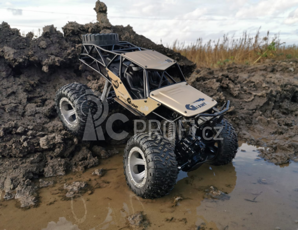 RC voděodolný crawler Important Miracle, zlatá + náhradní baterie