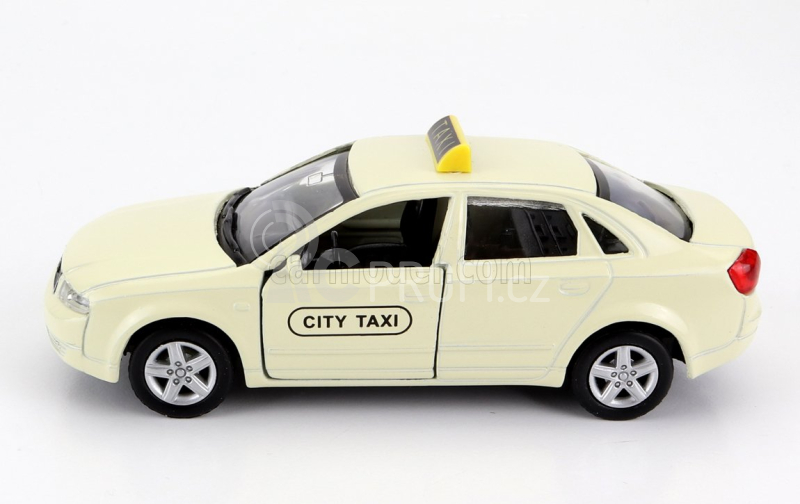 Welly Audi A4 Taxi Berlino Germany 2004 - Damage Card Box 1:38 Cream