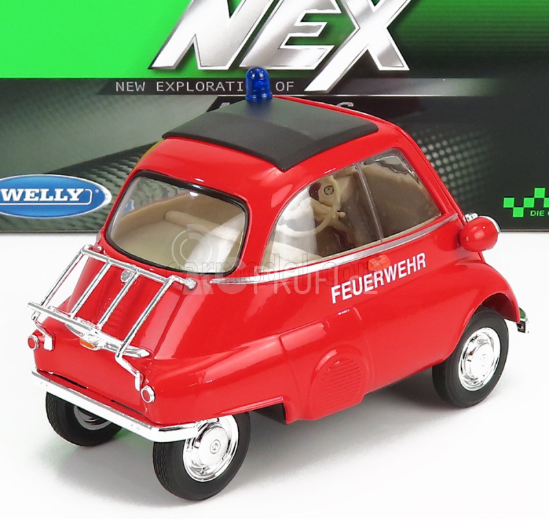 Welly BMW Isetta Feuerwehr 1955 1:18 Červená Černá