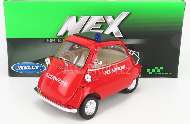Welly BMW Isetta Feuerwehr 1955 1:18 Červená Černá