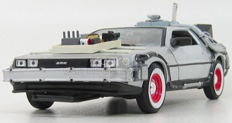 Welly De lorean Time Machine - Back To The Future 3 - Ritorno Al Futuro 3 1:24 Silver