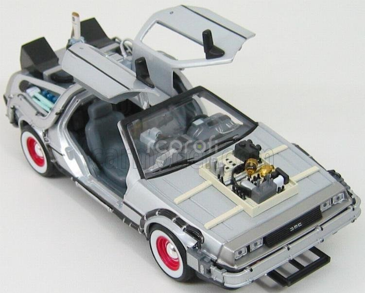 Welly De lorean Time Machine - Back To The Future 3 - Ritorno Al Futuro 3 1:24 Silver