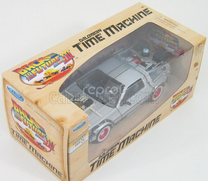 Welly De lorean Time Machine - Back To The Future 3 - Ritorno Al Futuro 3 1:24 Silver