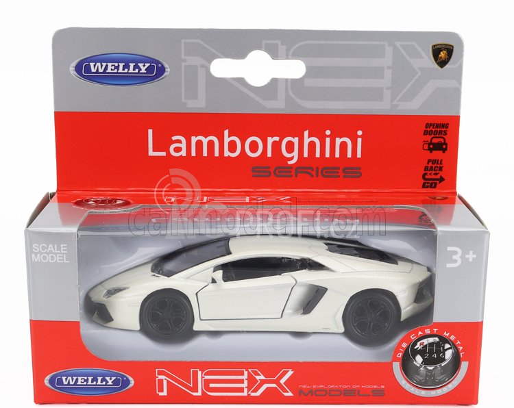 Welly Lamborghini Aventador Lp700-4 2011 1:34 Bílá Perla