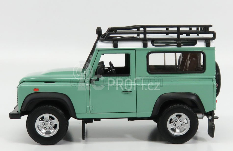 Welly Land rover Land Defender 90 1984 1:24 Světle Zelená Bílá