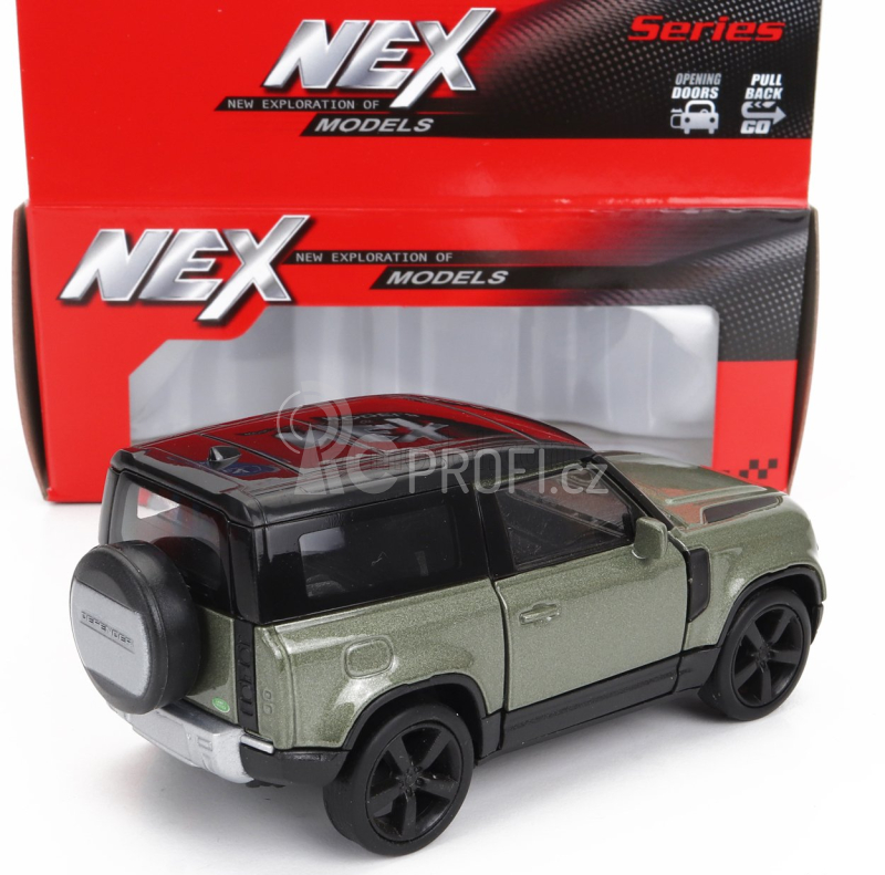 Welly Land rover New Defender 110 2020 1:34 Zelená Černá