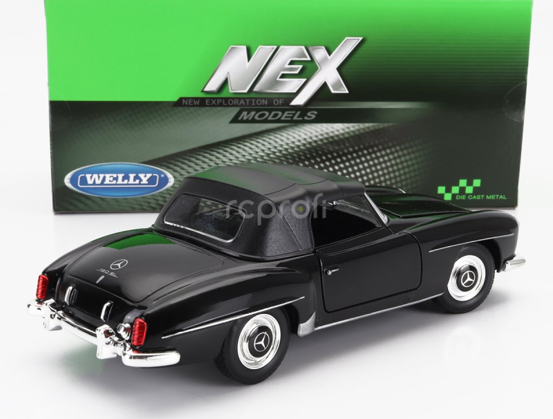 Welly Mercedes benz 190sl Cabriolet Closed 1955 1:24 Black