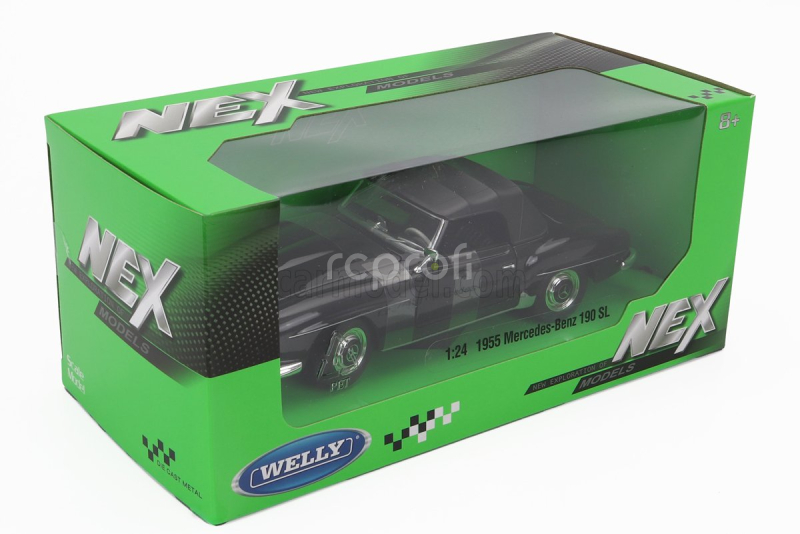 Welly Mercedes benz 190sl Cabriolet Closed 1955 1:24 Black