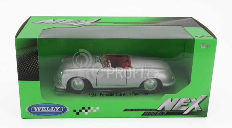 Welly Porsche 356 Roadster Spider Cabriolet Open 1948 1:24 Silver