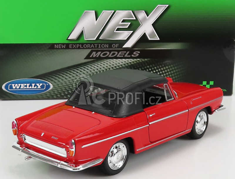 Welly Renault Caravelle Cabriolet Soft-top Closed 1959 1:24 Červená Černá