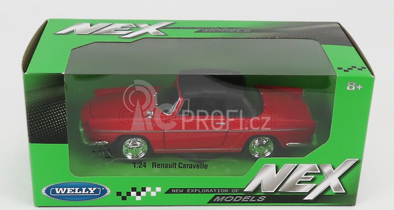 Welly Renault Caravelle Cabriolet Soft-top Closed 1959 1:24 Červená Černá