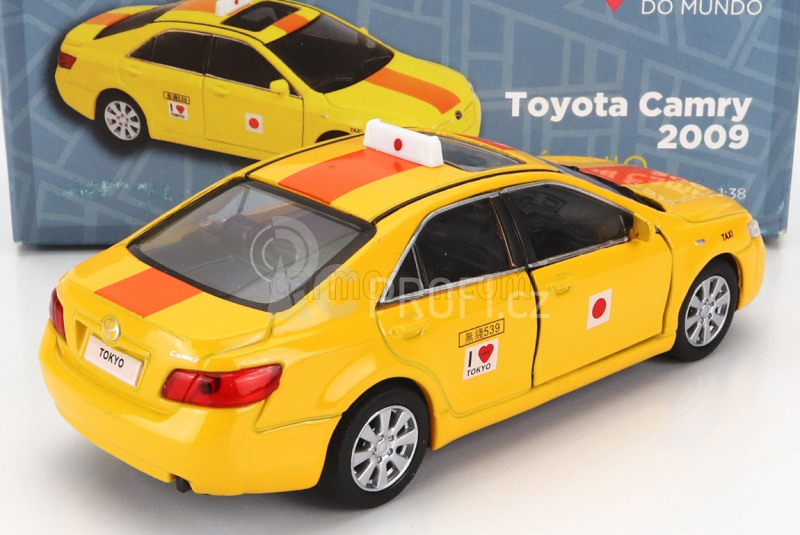 Welly Toyota Camry Taxi Tokio Japan 2009 - Damage Card Box 1:38 Žlutá