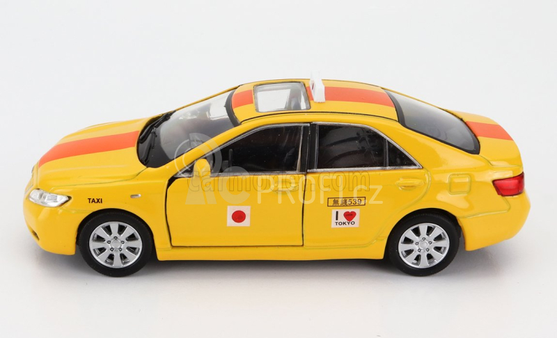 Welly Toyota Camry Taxi Tokio Japan 2009 - Damage Card Box 1:38 Žlutá