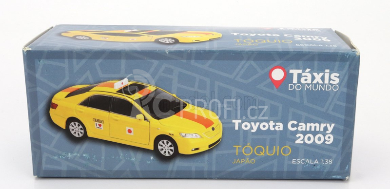 Welly Toyota Camry Taxi Tokio Japan 2009 - Damage Card Box 1:38 Žlutá